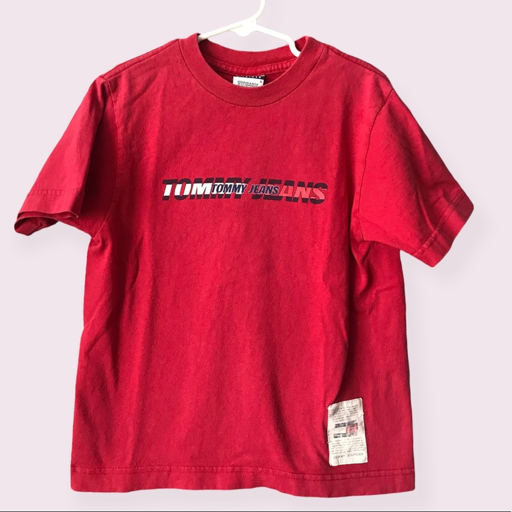 Vintage Tommy Jeans Spell Out T-shirt Kids Sz 6